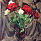 Розы с фотографией Высоцкого